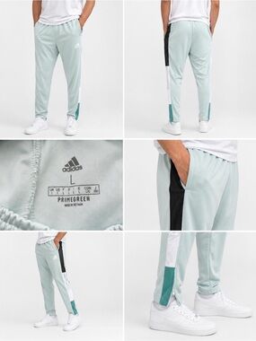 adidas Light Mint Joggers with Teal & White Accents